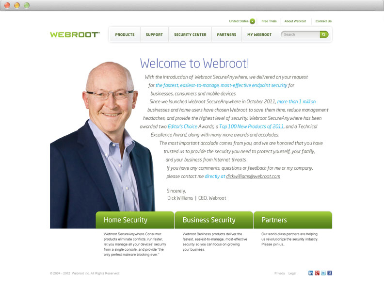 Webroot Corporate Website